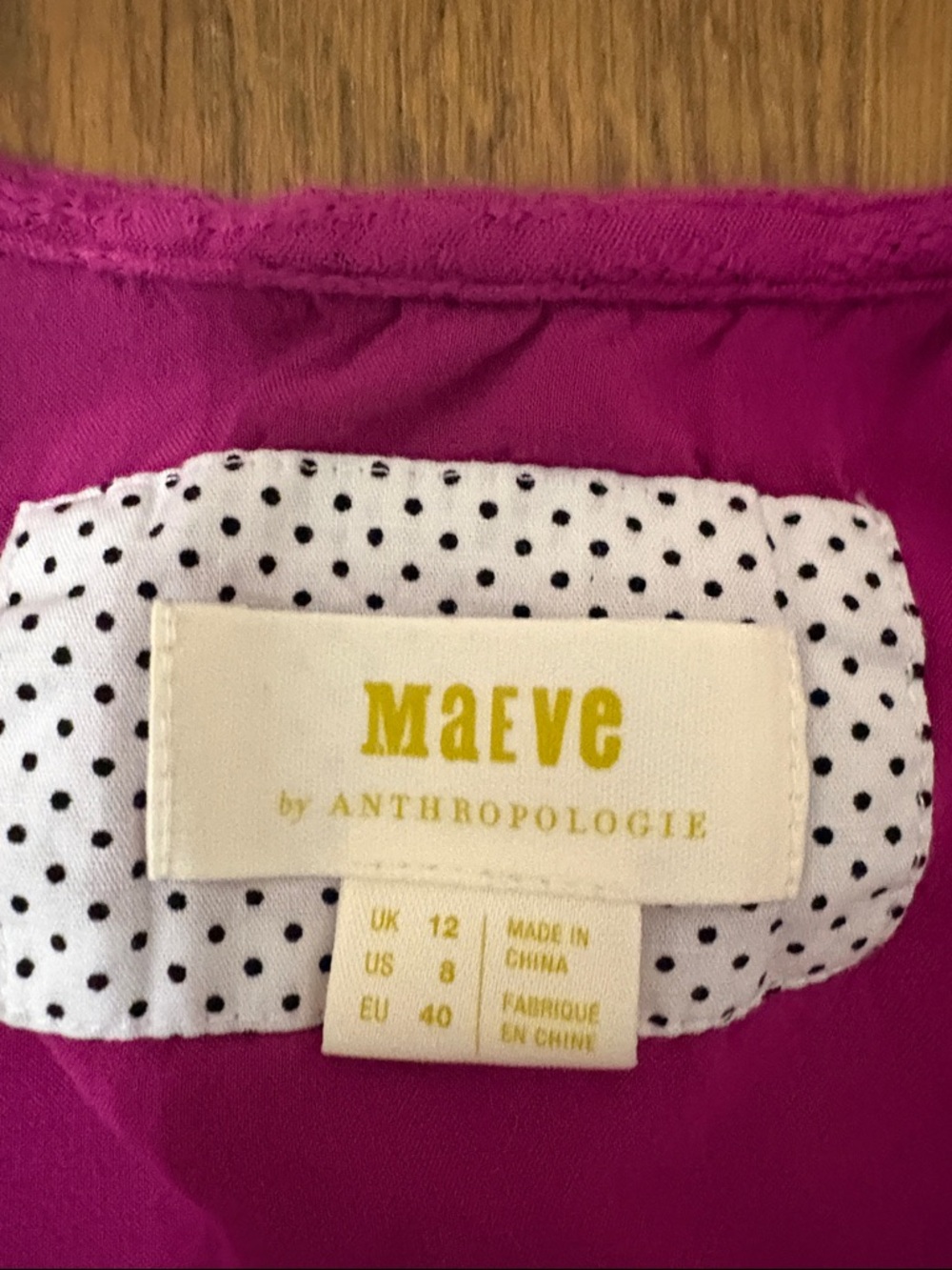 Anthropologie Maeve Wrap-Style Fuchsia Women’s Dress size 8 - Picture 2 of 4